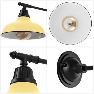 Wallace 12.25" Farmhouse Industrial Indoor/Outdoor Iron LED Victorian Arm Outdoor Sconce